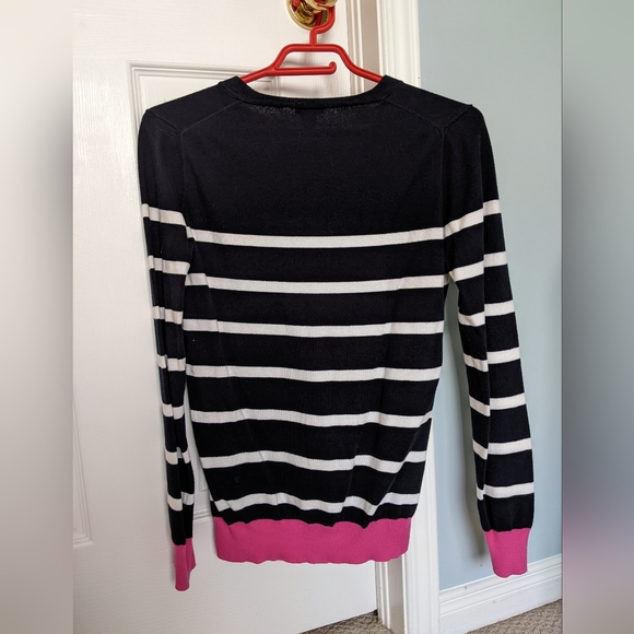 J Crew striped navy sweater - Picture 2 of 3
